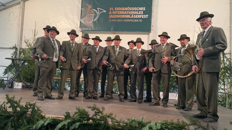 Die Jagdhornbläser Fricktal wurden in Weinfelden im Thurgau Schweizer Meister. (Bild: zvg)