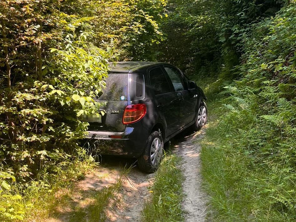 Zofingen, 10. Juni: Ein 86-Jähriger gerät mit seinem Auto in ein Waldgebiet und bleibt stecken.