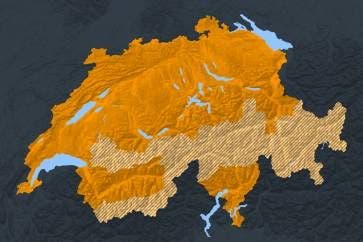 In Switzerland, the orange level will apply in the next 24 hours and thus a “considerable risk” of storms.