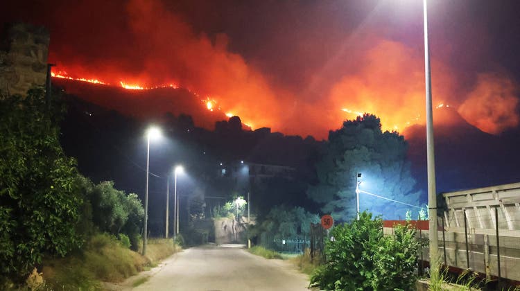 Waldbrand nahe Palermo: Auf Sizilien sind die Feuer noch immer nicht unter Kontrolle. (Bild: Imago)