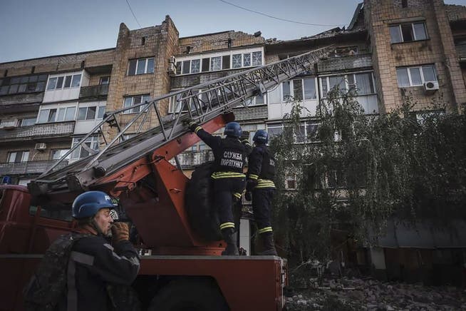 Two rockets hit a residential building and a hotel in the city center. 