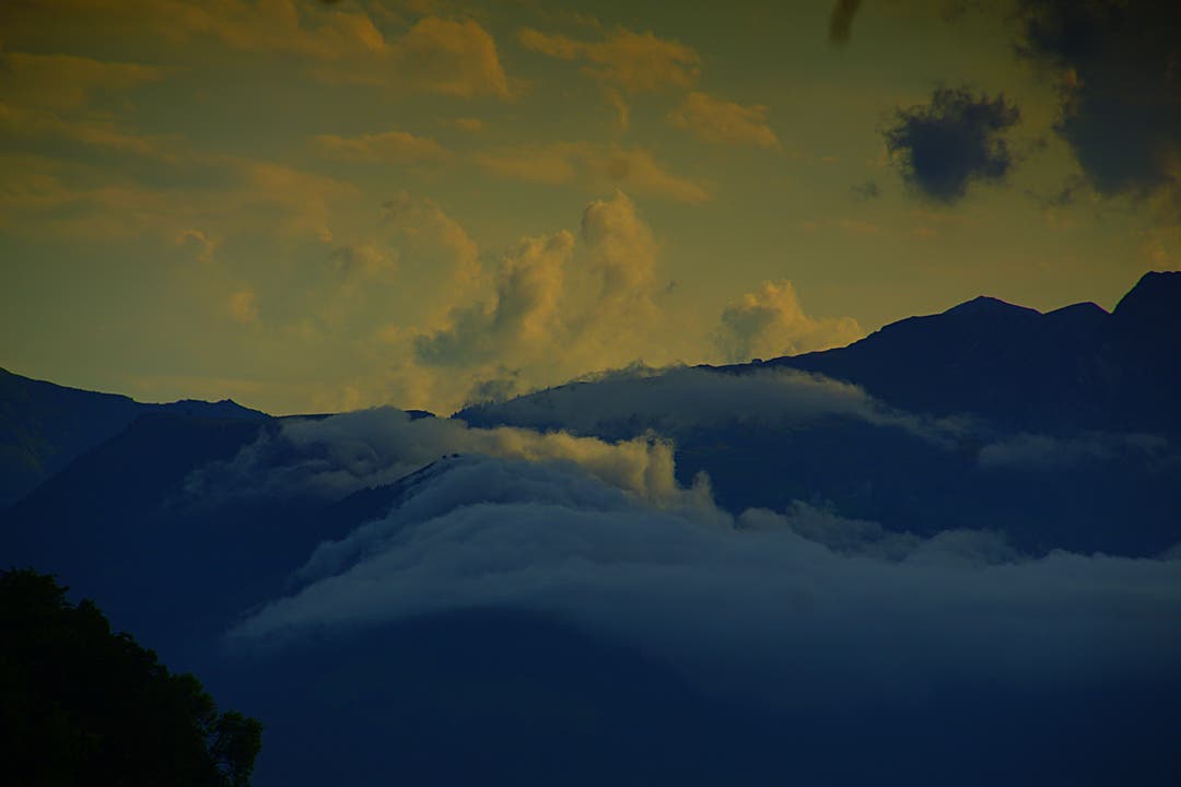Wolkenwellen, wie wir sie sonst nur aus dem Südtirol kennen.