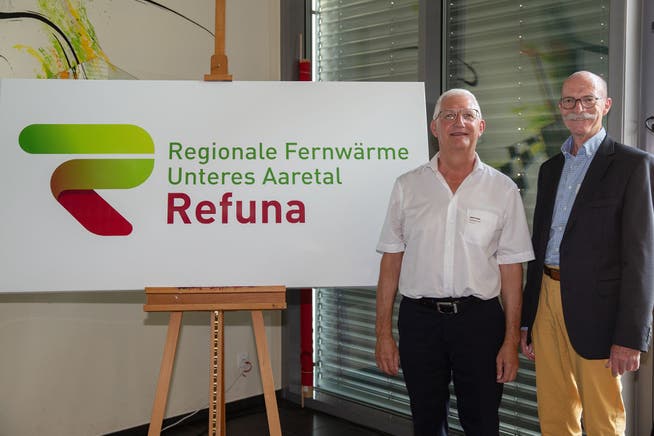 Kurt Hostettler (Geschäftsleiter) und Kurt Müller (Präsident des Verwaltungsrates) präsentierten erfreuliche Zahlen und das neue Refuna-Logo.