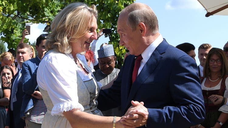 Österreichs Ex-Aussenministerin Karin Kneissl in Moskau. (Bild: Tass/Imago)