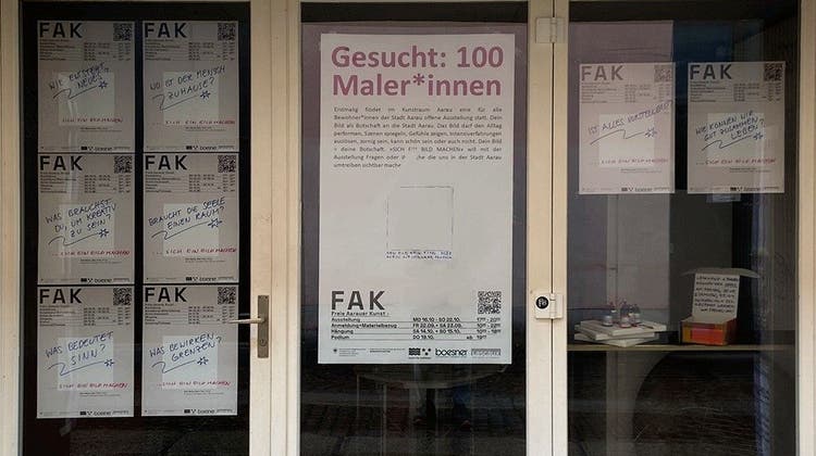 Der Kunstraum Aarau sucht 100 Malerinnen und Maler. (Bild: zvg)