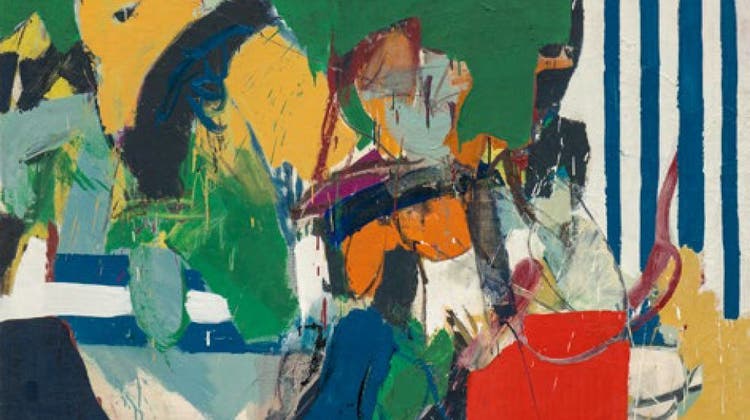 In Korea (wieder) gefeiert, bei uns kaum bekannt. Und doch gehörte Wook-kyung Choi (1940–1985) zu den Grossen der Abstraktion.  «Untitled», ca. 1960 Acryl auf Leinwand, 102 × 137 cm. (Fondation Van Gogh)