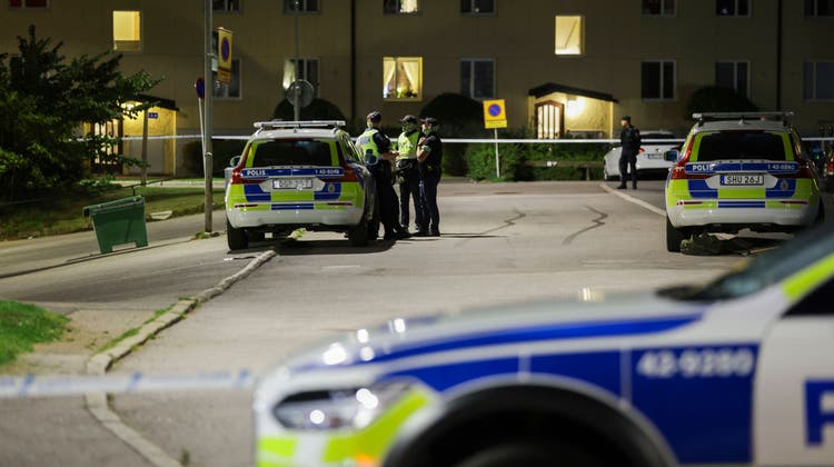 Tatort Norrköping nach einer Schiesserei: In Schwedens Städten nimmt die Bandenkriminalität immer brutalere Ausmasse an. (Bild: Imago/Magnus Andersson)