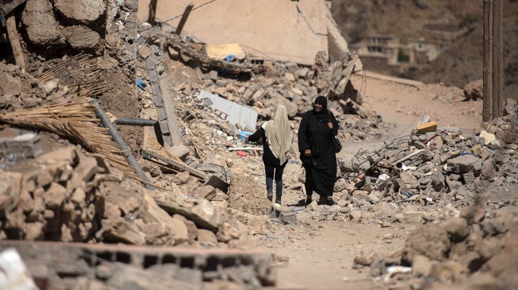 Nach vorläufigen Angaben sind rund 3000 Menschen beim Erdbeben in Marokko gestorben. (Bild: Jalal Morchidi / EPA)