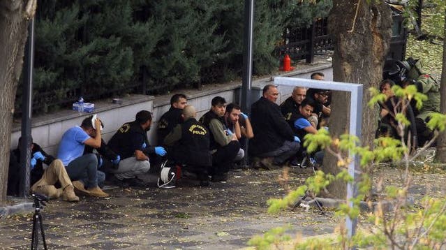 Panik in Ankara bei dem Anschlag. (Bild: Keystone)
