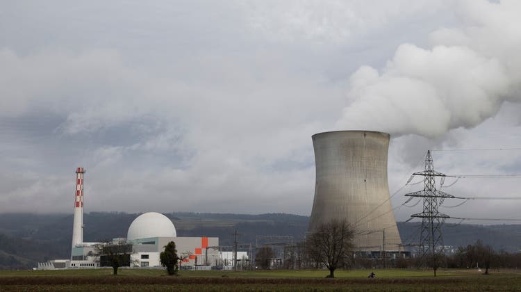 Blick auf das Kernkraftwerk Leibstadt bei einer früheren Revision – erkennbar daran, dass kein Dampf aus dem Kühlturm aufsteigt. (Bild: Severin Bigler)