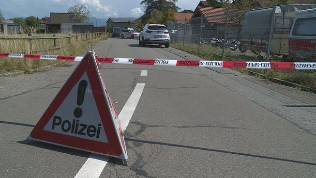 A cena do crime isolada em Altenrhein.
