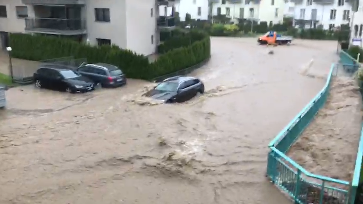 Überschwemmungen nach Unwetter im Kanton Luzern
