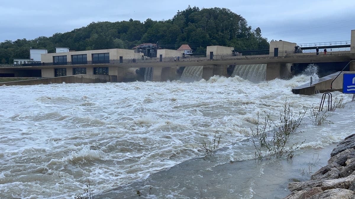 Hochwasser am Bielersee am 14.Juli 2021. Nidau und Port