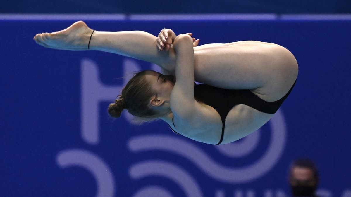 Michelle Heimberg Holt Silber An Der Wassersprung Em