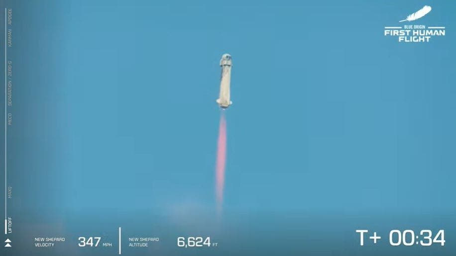 Jeff Bezos Weltraumflug im Livestream
